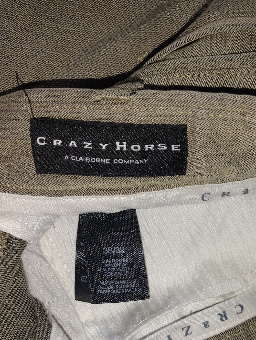 Liz Claiborne Crazy Horse Men's Tan Chinos